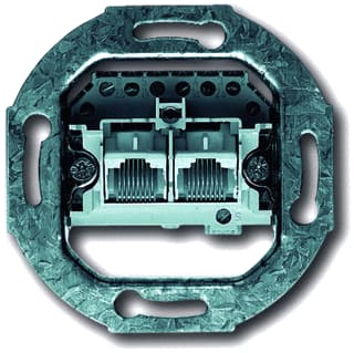 ABB Busch-Jaeger - Basiselement data Datacontactdoos twisted pair Datacds 2Xrj45 Par Cat3