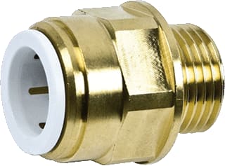 John Guest - Speedfit Fitting met 2 aansluitingen Puntstuk 16Mm X 1/2"Bu