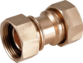 Kemper - Fitting met 2 aansluitingen Draadfit2 Dn32 1.1/2 W