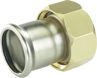 Kemper - Fitting met 2 aansluitingen Persfit2 Rvs 3/4X15 Maprs