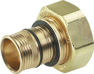 Kemper - Fitting met 2 aansluitingen prsfit2 kop2.3/8wx63mepla
