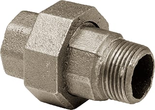 Nefit Industrial - Ubel Fitting met 2 aansluitingen draadfit2 zwart 341 20x20
