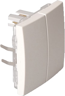 Hager Berker - S.1/B.3/B.7 Bed.element / centr.pl. schakelmat. Knop 2V S/B Wit