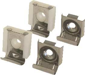 De Beer - Spiegelklem 4V Licht Rvs