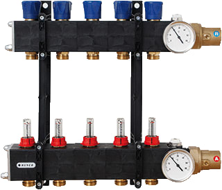 Henco - Hencofloor UFH-CD Verdeler voor hydronische circuits 4-Gr. Verd. Rb.