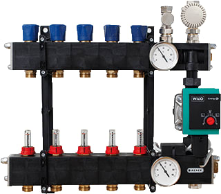 Henco - Hencofloor UFH-CDP Verdeler voor hydronische circuits 2-Gr. Verd. Rb.+A-Pomp