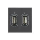 Bticino - Axolute Inzetplaat schakelmateriaal Axo Usb Voeding 2V Antrac