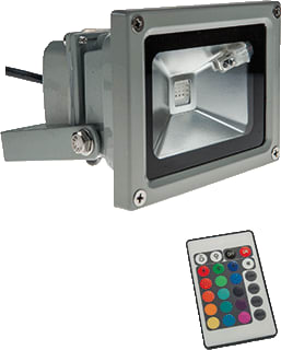 Bailey - Downlight/spot/schijnwerper led floodl grey 10w rgb