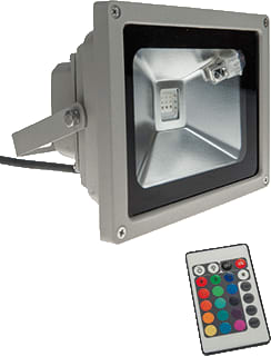 Bailey - Downlight/spot/schijnwerper led floodl grey 50w rgb
