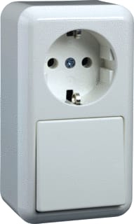 Schneider Electric Merten - Contura Combinatie schakelaar/wcd Opb Combi Wcd/Wssl Ra Pw