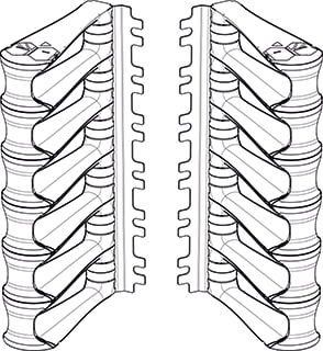 COMMSCOPE NETCONNECT - Kabel/draadgeleider kast/lessenaar Kabgelbeug 1671495-6