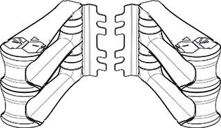 COMMSCOPE NETCONNECT - Kabel/draadgeleider kast/lessenaar Kabgelbeug 1671495-2