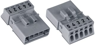 Wago - Winsta Mini 890 Conn. v insteekbare gebouwinstall. M 5-Polig Cod. B Grijs