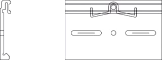 Mean Well - DRP Draagbeugel/adapter voor DIN-rail Voed. Drp-02