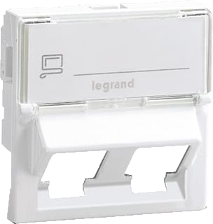 Legrand - LCS² datasysteem Mosaic Contactblokhouder industriële conn. Keyst Adapter 2V Schuin