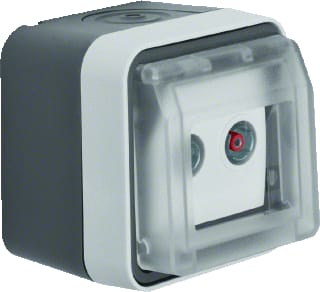 Hager Berker - W.1 Antennecontactdoos Antenn Ds Grijs W1