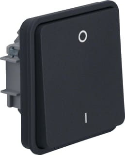Hager Berker - W.1 Installatieschakelaar Schakelaar 2Plg Grijs W1