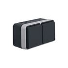 Hager Berker - W.1 Wandcontactdoos (WCD schakelmat.) Wcd Ra 2V Hor W1 Gr