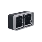 Hager Berker - W.1 Opbouwbak inbouwschakelmateriaal Opb Bak 2Vdg Hor.Gr. W1