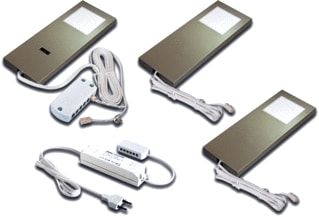 Hera - Plafond-/wandarmatuur Set Of 3 Slim-Pad 5W Rvs