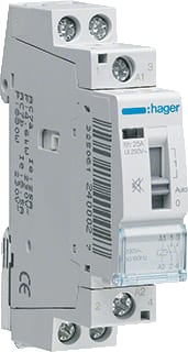 Hager - Installatiehulpschakelaar modulair Magnsch. 25A H. 2M,S,24Vdc