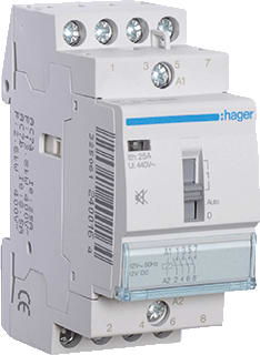 Hager - Installatiehulpschakelaar modulair Magnsch. 25A H. 4M,S,12Vdc