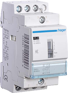 Hager - Installatiehulpschakelaar modulair magnsch. 25a h. 2m,s,12vdc