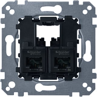 Schneider Electric Merten - Systeem M Datacontactdoos twisted pair Draagpl 2-V Lexcom Cat6A U