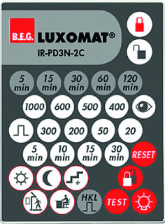 BEG - Luxomat IR-AFST Toebeh./onderdelen bewegingssensor Ir Afstandsbed Pd3N-2C