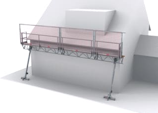 Altrex - Modulaire Triangelbrug Dakrandbeveiliging Steiger mtb drb 6m h=3-5m