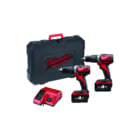 Milwaukee - M18 Gereedschapset (elektrisch/accu) Actieset M18Bpp2D-402C
