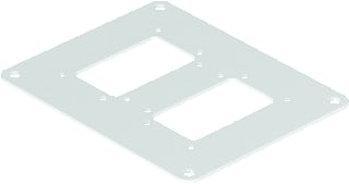 OBO - ISS Voet aansluitzuil bodempl 200x160x3 witalu