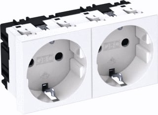 OBO - Wandcontactdoos (WCD schakelmat.) wcd schuko 2x 250v 10/16a