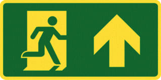 Pikt-O-Norm - Veiligheidspictogram Ptg 15X30 Nooduit Omh R F