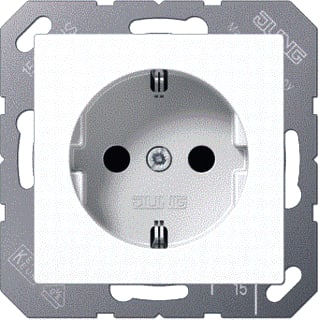 Jung - Wandcontactdoos (WCD schakelmat.) Wcd Ra Sv Alp A500