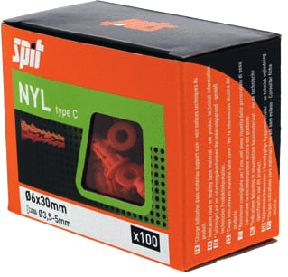 Spit - Plug Nyl D.6X30 Krg Ds100