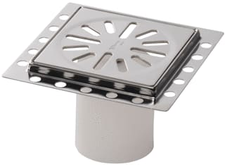 Aquaberg - Renovatie Vloerput met 1 aansluiting Rvs Renovput100+Dstift+Afsl