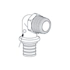 REHAU - RAUTITAN LX+G Fitting met 2 aansluitingen Overgang Rautlx+G25-R3/4 H