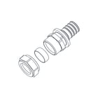 REHAU - RAUTITAN LX+G Fitting met 2 aansluitingen Knelovergang Rautlx+G20-22