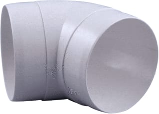 Nedco - Bocht rond luchtkanaal Kunst.Bocht 45Gr. 100Mm