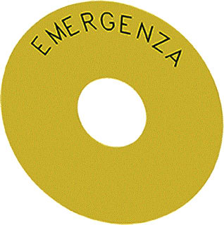 Siemens - Tekstschild vr drukknop/signaallamp emerg stop back pl ye