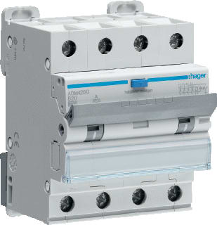 Hager - HACO Aardlekautomaat 4P 20A,B-K.30 Ma,Kl.A 6Ka