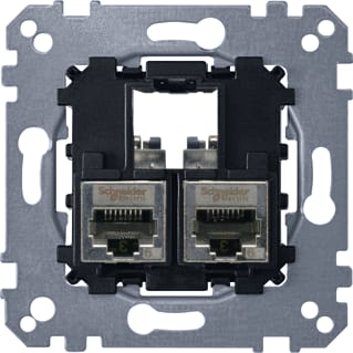Schneider Electric Merten - Systeem M Datacontactdoos twisted pair Draagpl 2-V Lexcom Cat5E