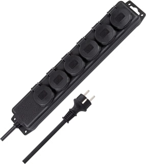 Brennenstuhl - Contactdooscombinatie Stopcontv Ip44 6V 2M Zw