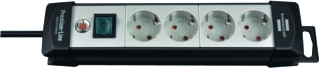 Brennenstuhl - Premium-Line Contactdooscombinatie Prem-L Stkrds 4-Zw/Lgr 5M