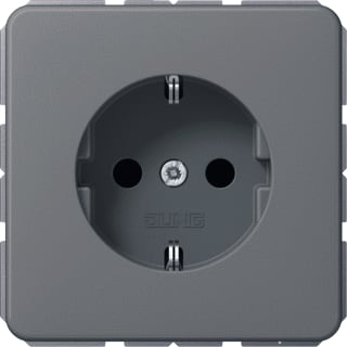 Jung - Wandcontactdoos (WCD schakelmat.) Wcd Ra 1V Grijs Cd