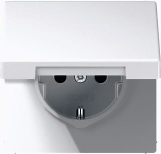 Jung - Wandcontactdoos (WCD schakelmat.) Wcd Ra 1V Klapd Alpw Ls