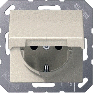Jung - Wandcontactdoos (WCD schakelmat.) Wcd Ra Sv Kd Wit As500