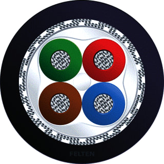 Leoni - CAN CAN Data- en communicatiekabel Marine Canbus 2X2 Zw Mt
