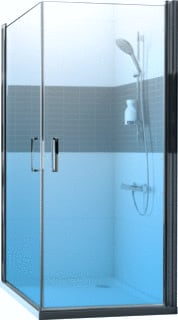 Hüppe - Classic 2 Douchecabine vierhoekig clas2 hkinst 80 mvs z/hg